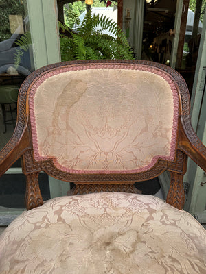 Louis Philippe carved walnut chair