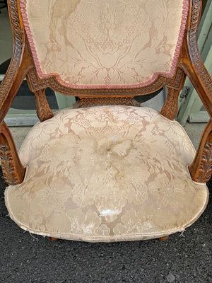 Louis Philippe carved walnut chair