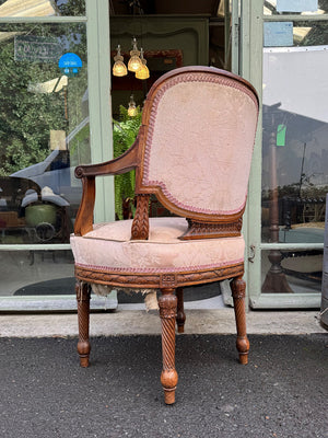 Louis Philippe carved walnut chair