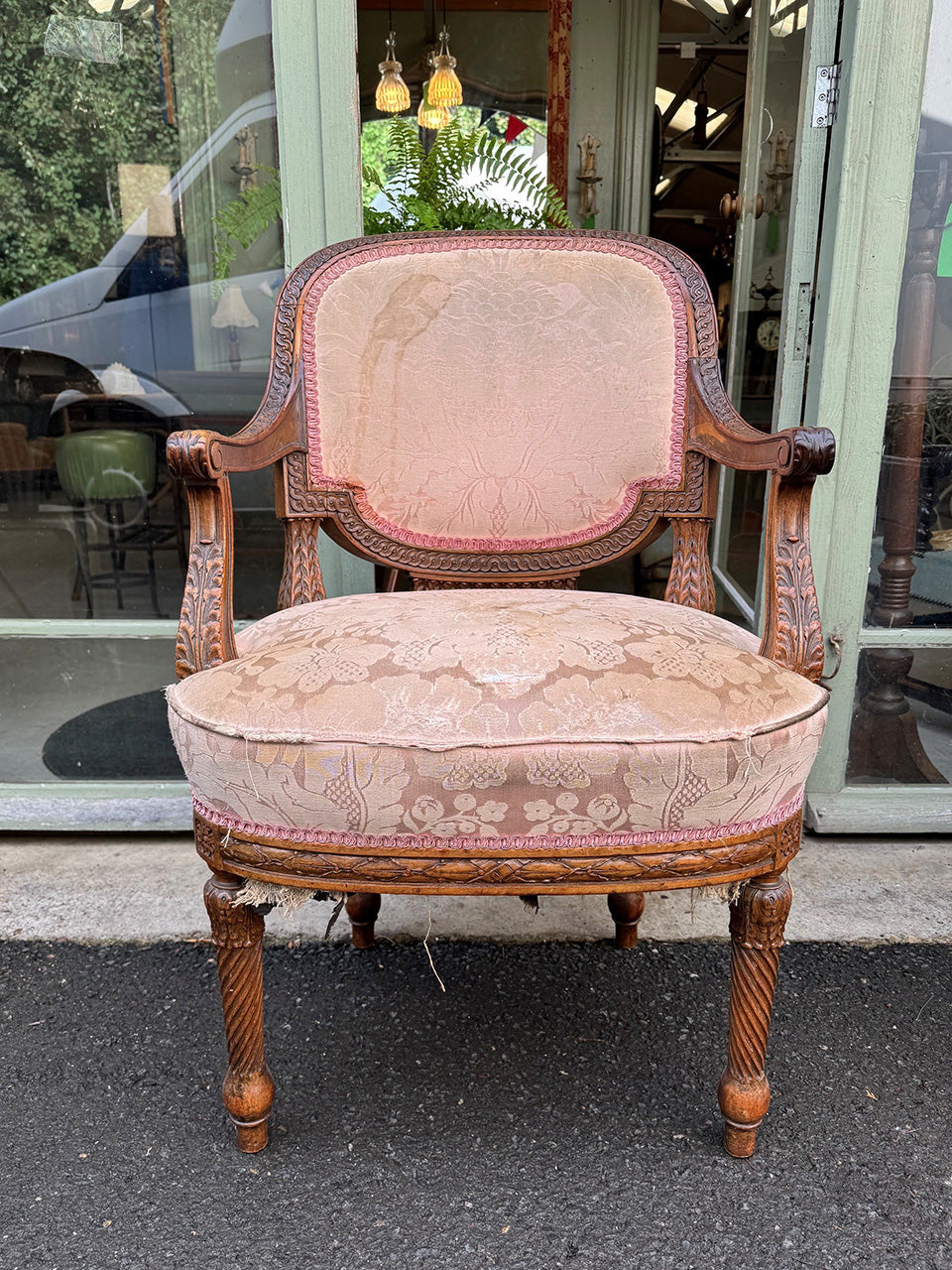 Louis Philippe carved walnut chair