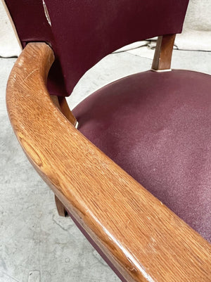 Pair of oak bridge chairs 'as is' (plus £400 to change seat springs)