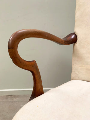 Regency open arm chair for re-upholstery 'as is'
