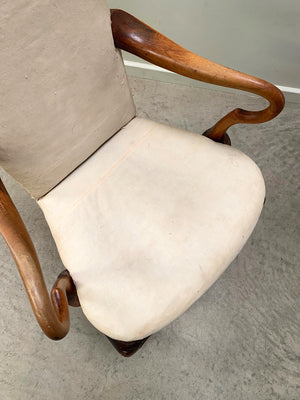 Regency open arm chair for re-upholstery 'as is'
