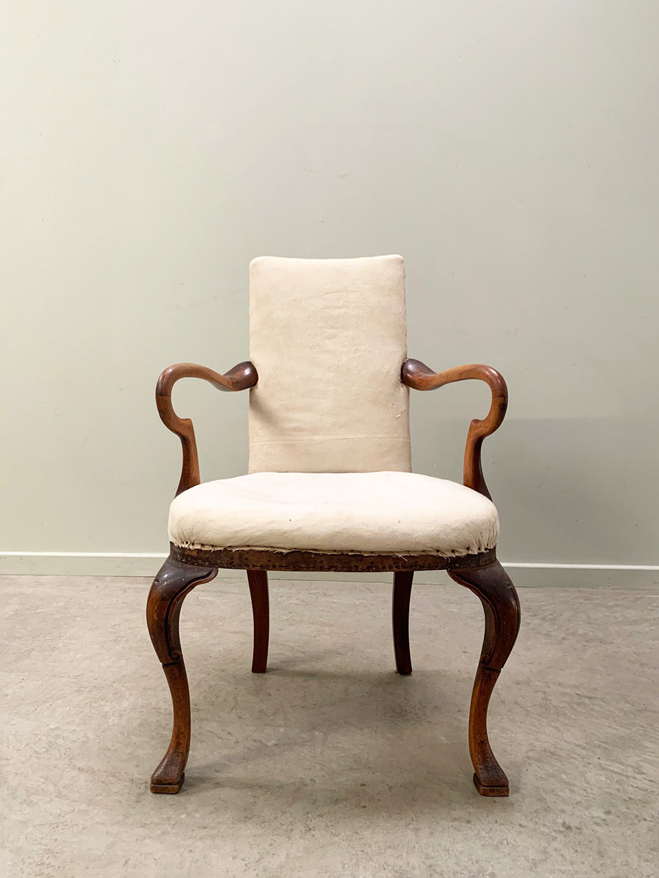 Regency open arm chair for re-upholstery 'as is'