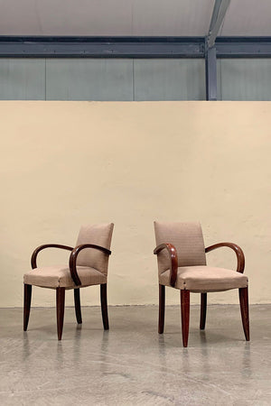 Pair of upholstered bridge chairs 'as is'