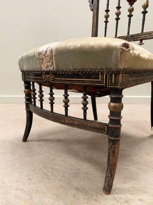 Pair of low salon chairs