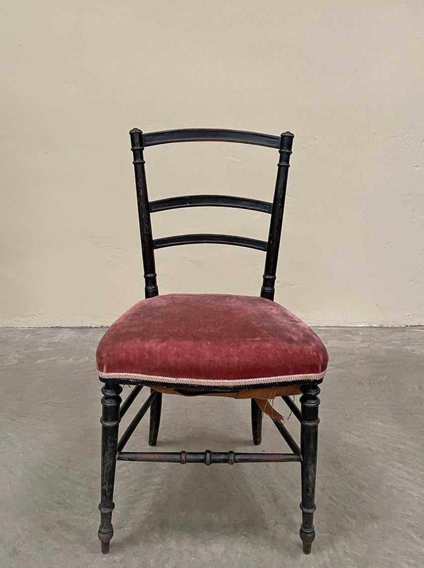 Pair of ebonised chairs (Reserved)