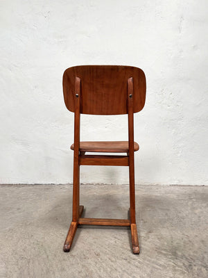 Pair of Mid century wooden chairs