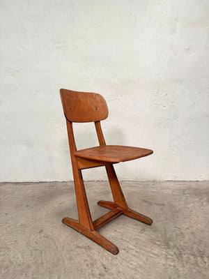 Pair of Mid century wooden chairs