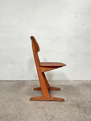 Pair of Mid century wooden chairs