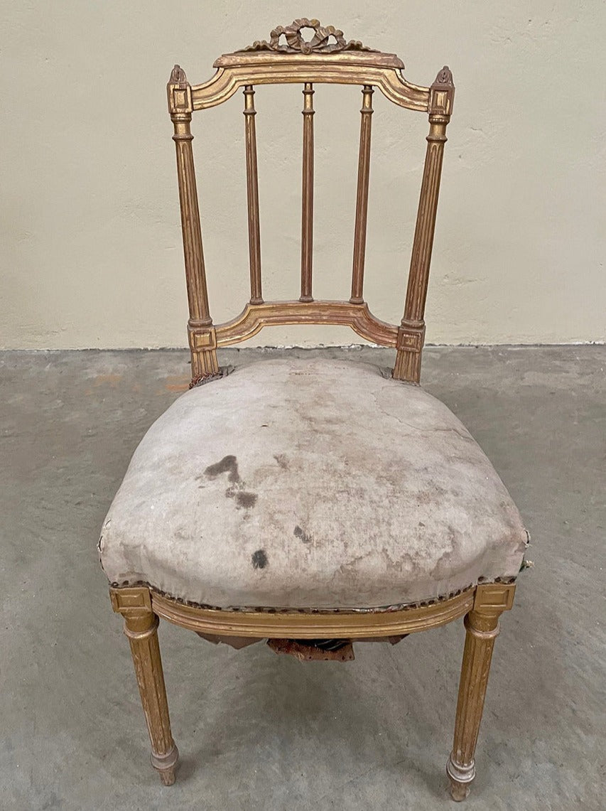 Pair of gilded chairs