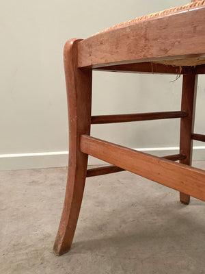 Near pair of rush seat chairs (each)