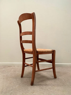 Near pair of rush seat chairs (each)