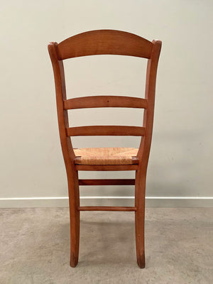 Near pair of rush seat chairs (each)