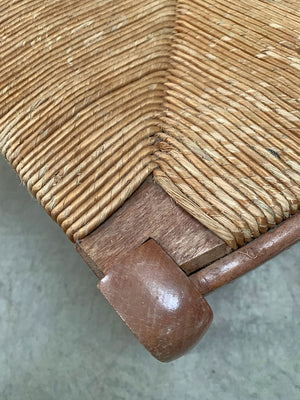 Near pair of rush seat chairs (each)