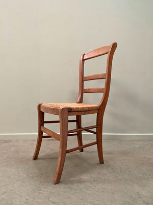 Near pair of rush seat chairs (each)