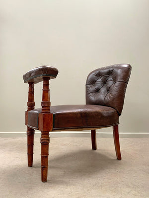Two large leather voyeurs seats ('as is', each)