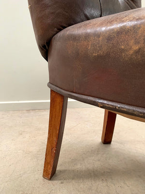 Two large leather voyeurs seats ('as is', each)
