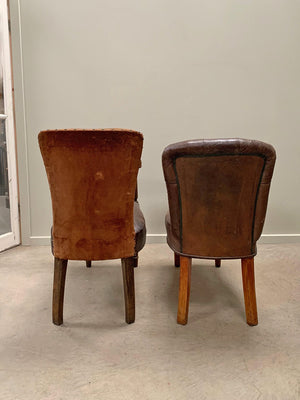 Two large leather voyeurs seats ('as is', each)
