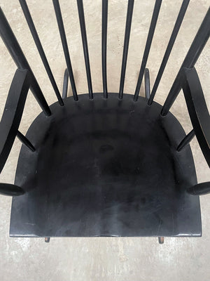 Ebonised rocking chair