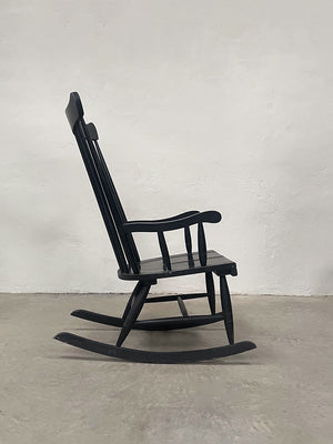 Ebonised rocking chair