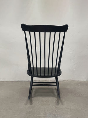 Ebonised rocking chair