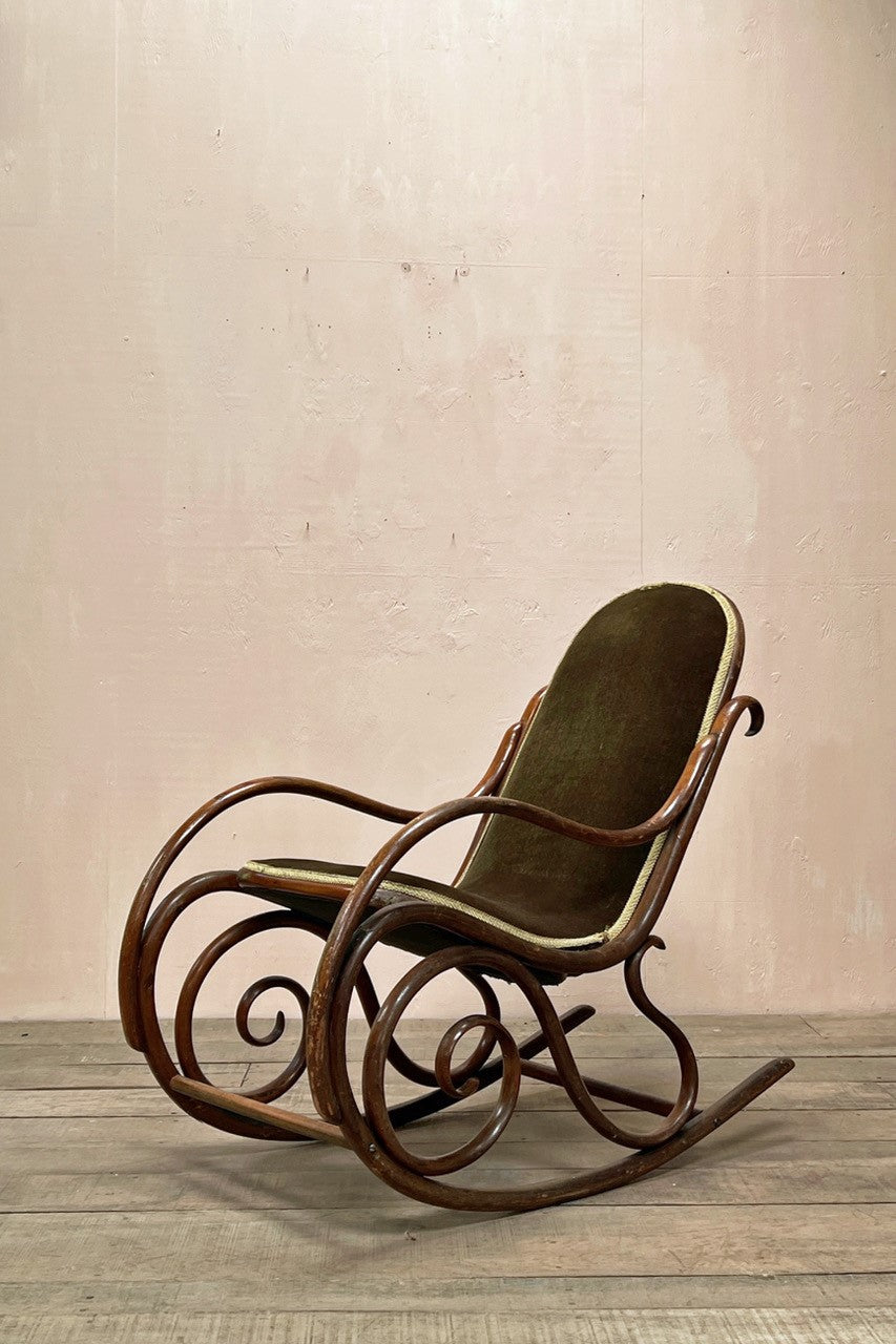 Thonet rocking chair (£400 'as is' (or £640 re-upholstered, ex. fabric))