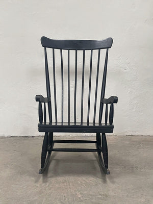 Ebonised rocking chair