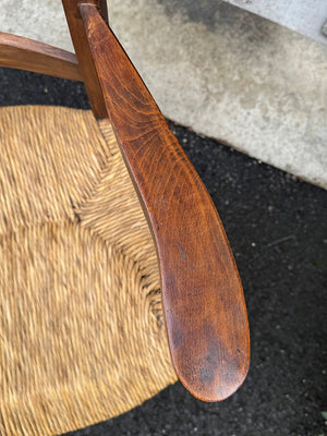 Farmhouse rush armchair