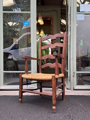 Farmhouse rush armchair