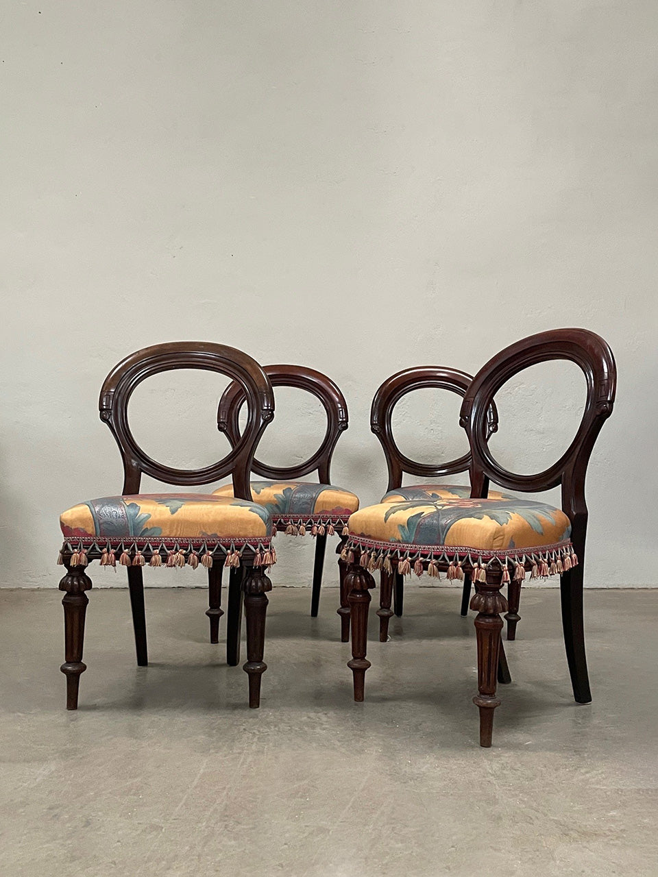 Set of balloon back dining chairs The French House York