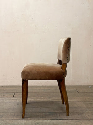 Pair of silk velvet chairs