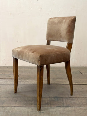 Pair of silk velvet chairs