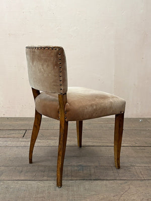 Pair of silk velvet chairs