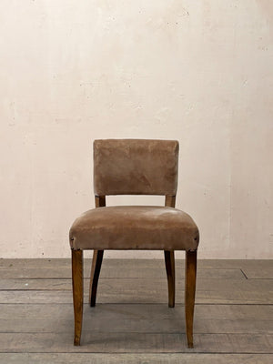 Pair of silk velvet chairs