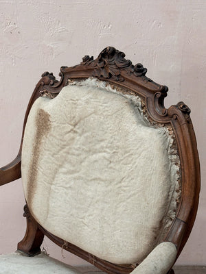 Walnut armchair 'as is'