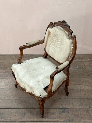 Walnut armchair 'as is'