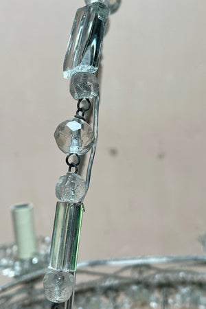 6-arm beaded chandelier