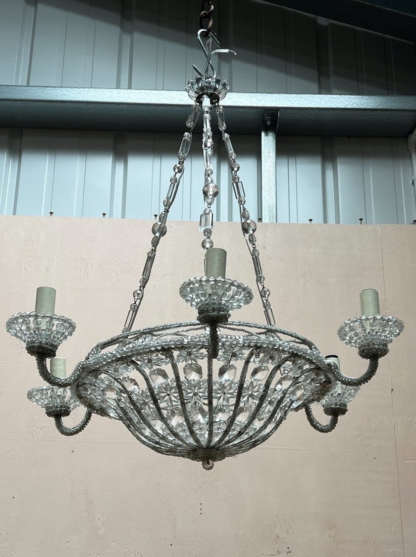 Circa 1900 beaded chandelier