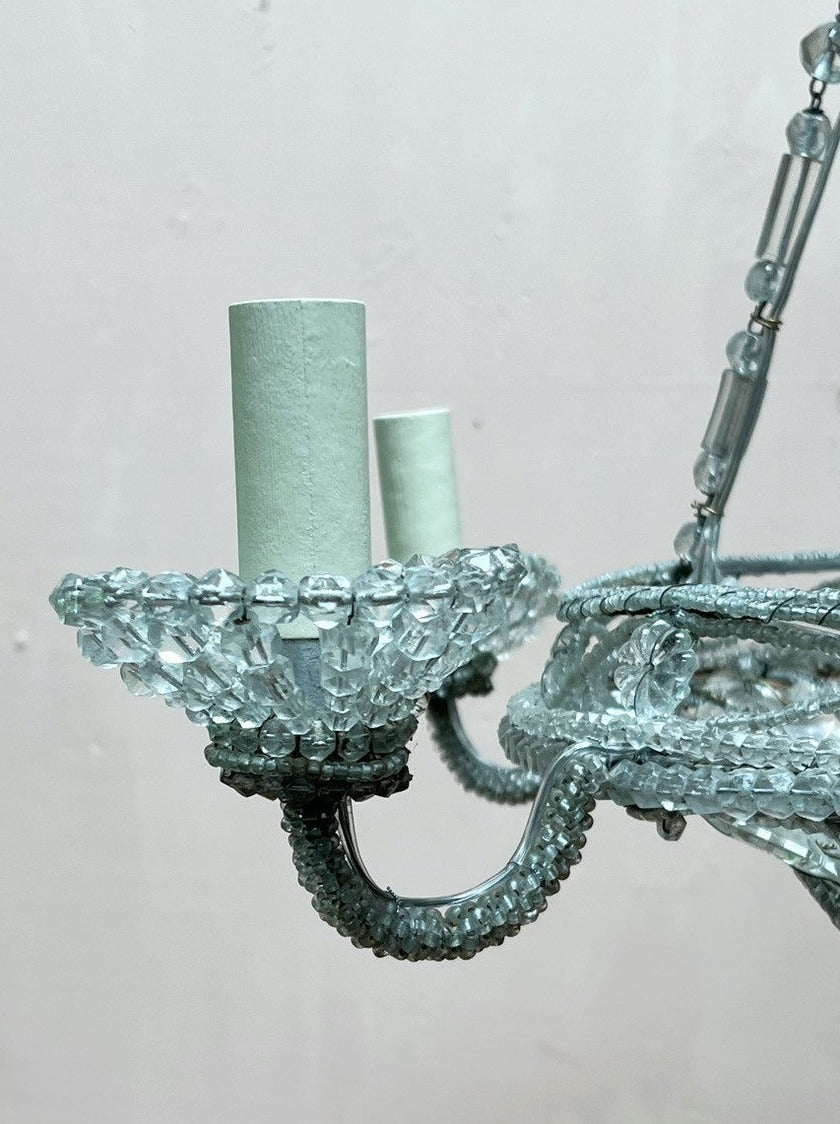 Circa 1900 beaded chandelier