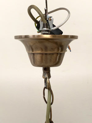Pair of brass and glass 'star' pendants (Reserved)