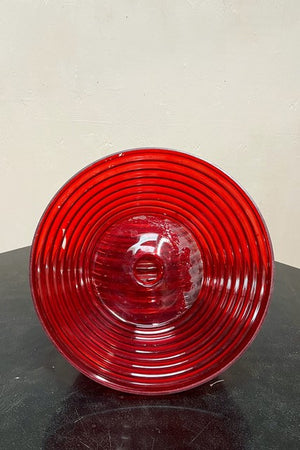 Red beehive glass shades (priced as a pair)