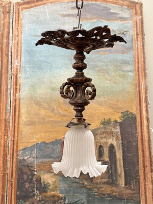 Brass ceiling light