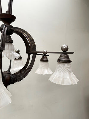 Bronze gothic chandelier 'as is'