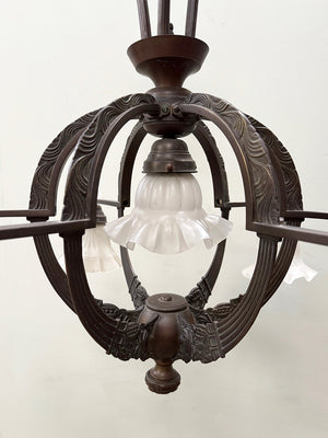 Bronze gothic chandelier 'as is'