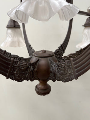 Bronze gothic chandelier 'as is'