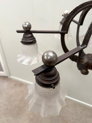 Bronze gothic chandelier 'as is'