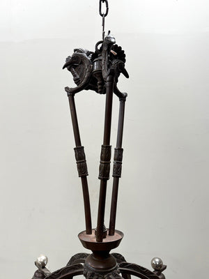 Bronze gothic chandelier 'as is'