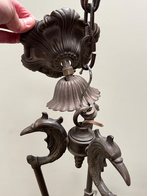 Bronze gothic chandelier 'as is'