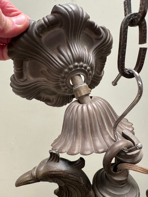 Bronze gothic chandelier 'as is'